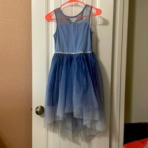 Girl’s blue dress/Size 10/Sleeveless Mesh